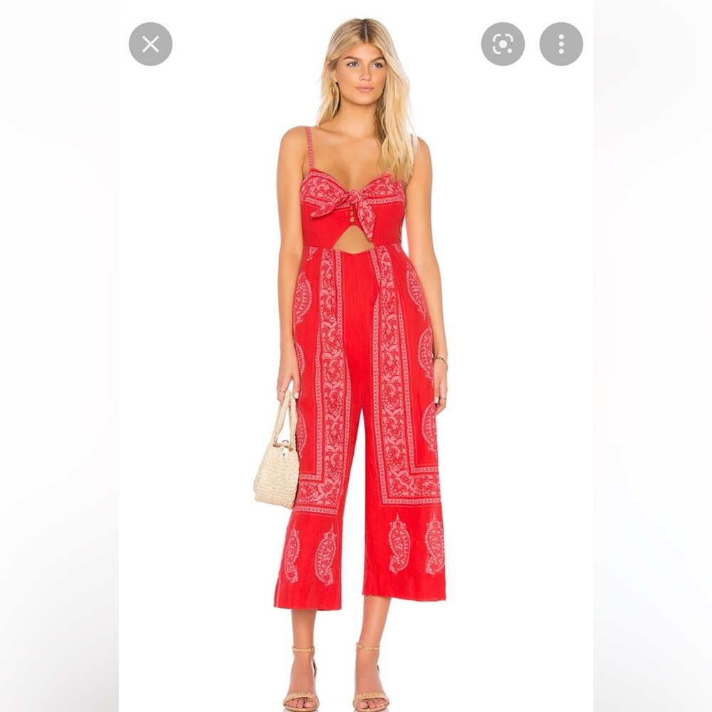 Free People Feel the sun jumpsuit red, Large